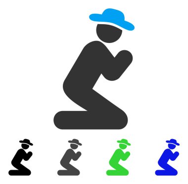 Beyefendi dua düz simgesi