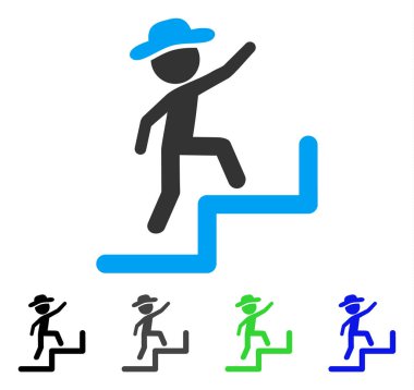 Beyefendi adımları yukarıda simge düz