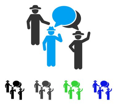 Beyler tartışma düz simgesi