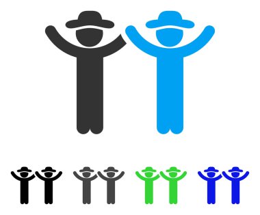 Beyler düz simgesini Kaldır ellerini