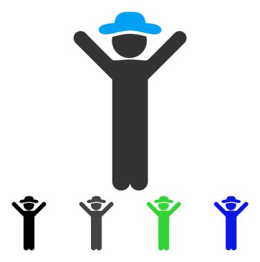 Mutlu beyefendi düz simgesi