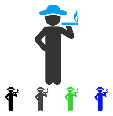 Sigara beyefendi düz simgesi