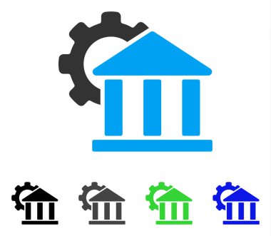 Banka ayarları düz simgesi