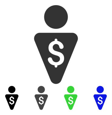 Bankacı düz simgesi