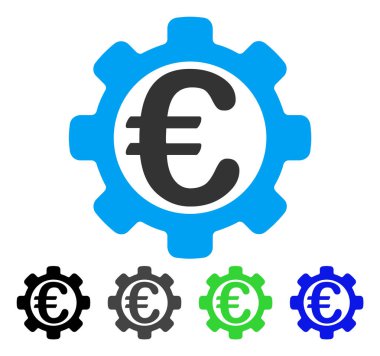 Euro seçenekleri düz simgesi