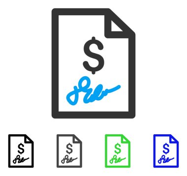 Fatura sayfa düz simgesi