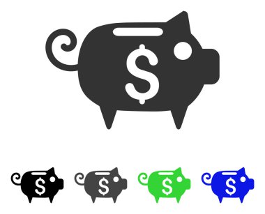 kumbara düz simgesi