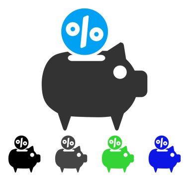 kumbara düz simgesi