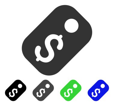 Fiyat etiketi düz simgesi