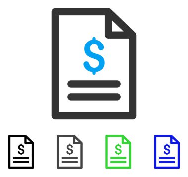 Fiyat listesi düz simgesi