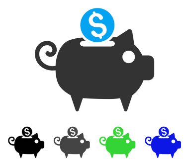 kumbara düz simgesi