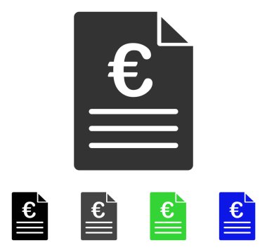 Euro belge düz simgesi