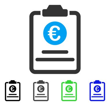 Euro fiyatları Pad düz simgesi