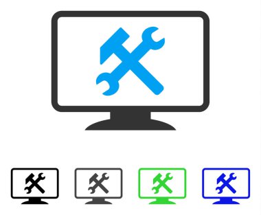 Masaüstü ayarları düz simgesi