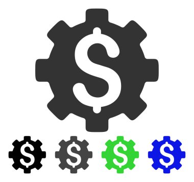 Geliştirme maliyet düz simgesi