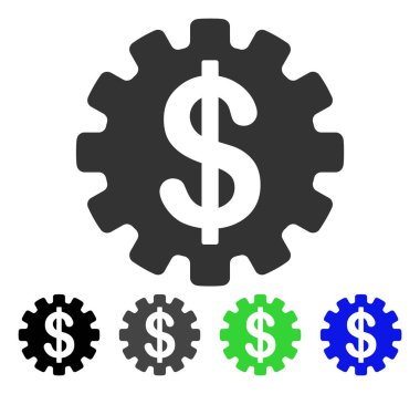 Geliştirme maliyet düz simgesi