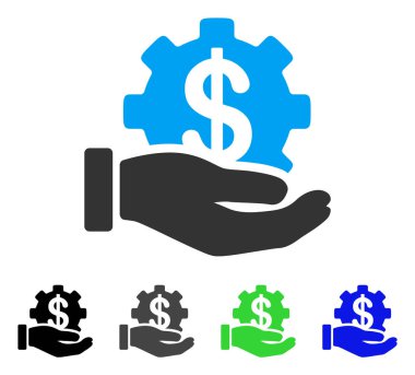 Geliştirme hizmet düz simgesi