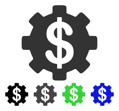 Geliştirme maliyet düz simgesi