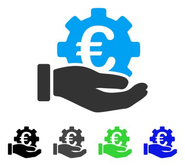 Avrupa Kalkınma hizmet el düz simgesi