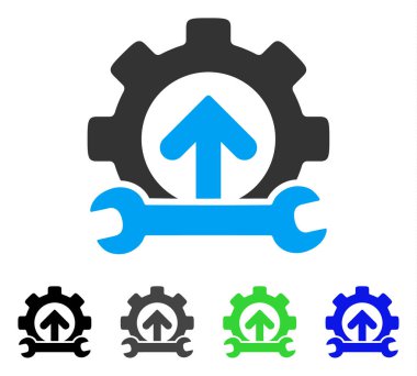 Dişli Entegrasyon araçları düz simgesi