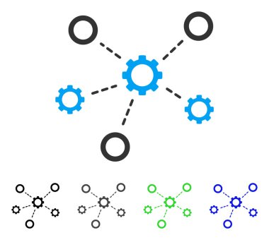 Gears'ı ilişkileri düz simgesi