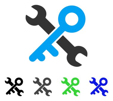 Anahtar araçlar düz simgesi