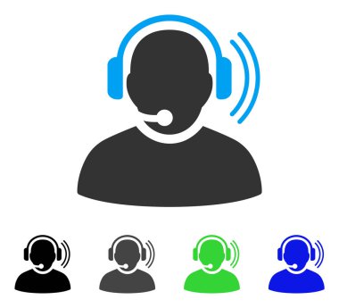 Operatör sinyal düz simgesi