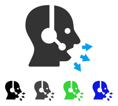 Operatör konuşmak düz simgesi