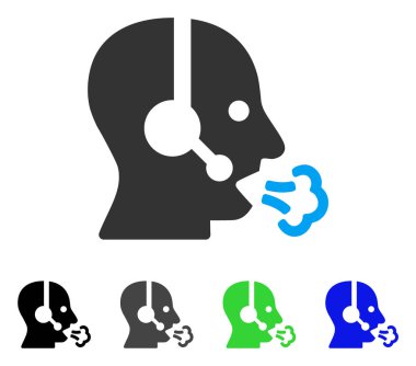 Operatör konuşma düz simgesini