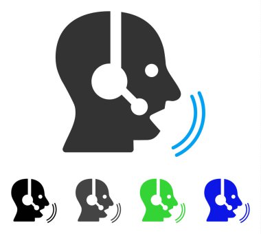 Operatör konuşma düz simgesini