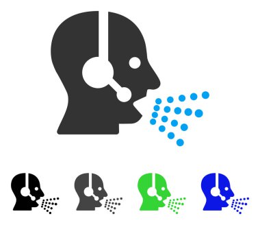 Operatör konuşma düz simgesini