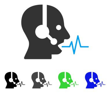 Operatör konuşma düz simgesini