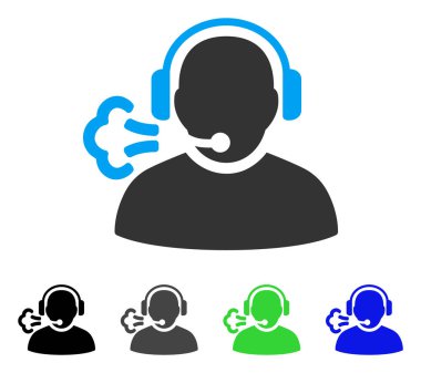 Operatör konuşma düz simgesini