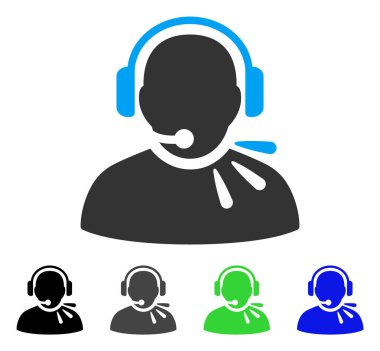 Operatör konuşma düz simgesini