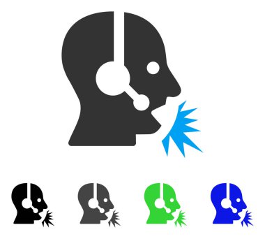 Operatör konuşma düz simgesini