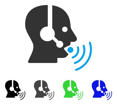 Ses dalgaları düz simgesini konuşma işleci