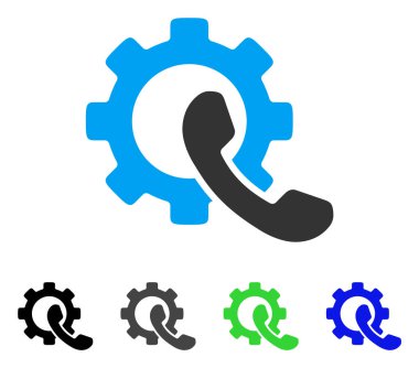 Telefon yapılandırma düz simgesi