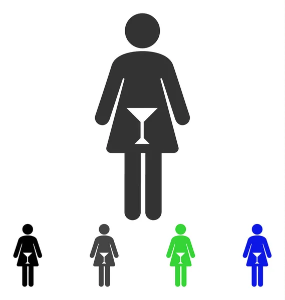 Vrouw platte pictogram — Stockvector