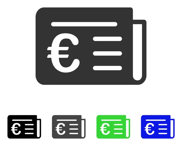 Euro Banking nieuws platte pictogram — Stockvector