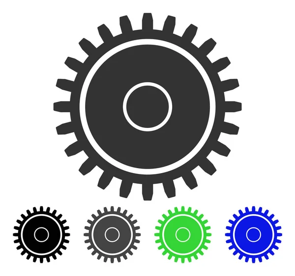 Cogwheel Ícone plano —  Vetores de Stock