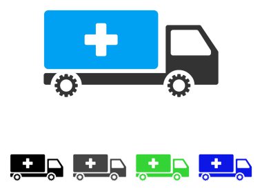 Hizmet araba düz simgesi