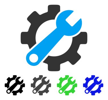 Hizmet araçları düz simgesi