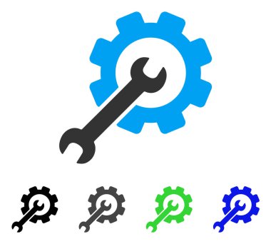 Kurulum araçları düz simgesi