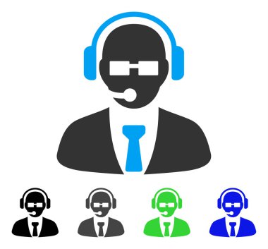 Destek Yöneticisi düz simgesi