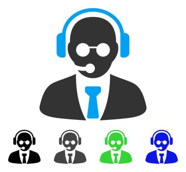 Destek Yöneticisi düz simgesi