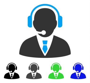 Destek Yöneticisi düz simgesi