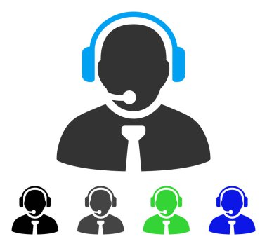 Destek Yöneticisi düz simgesi