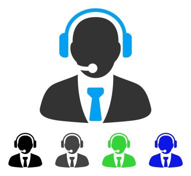 Destek Yöneticisi düz simgesi