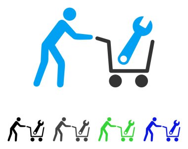 Düz simgesi alışveriş araçları