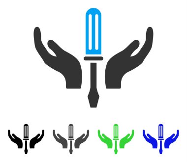 Tornavida bakım düz simge ayarlama